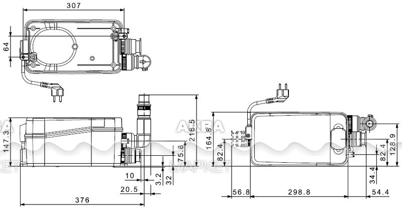 Насосная канализационная установка Grundfos SOLOLIFT2 D-2 0,28kW 1x230V 50 Hz