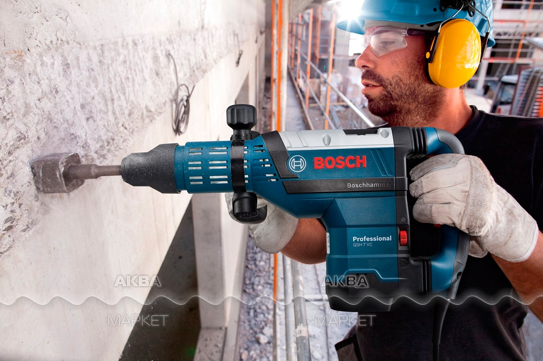 Отбойный молоток Bosch GSH 7 VC - Купить по доступной цене в  интернет-магазине AquaMarket ⬥ Доставка по Дальнему востоку - Код товара  166648