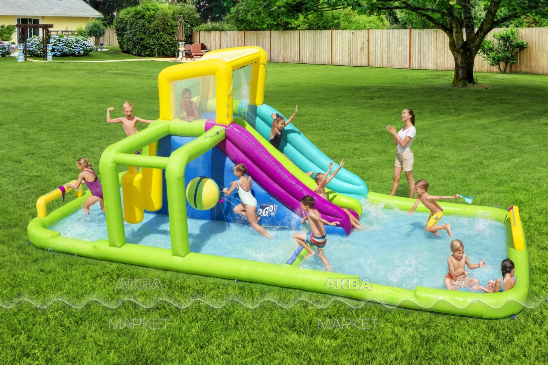 Надувной детский бассейн Bestway игровой центр Splash Course Мега  710х310х265 см, арт. 53387 - Купить по выгодной цене в интернет-магазине  AquaMarket ⬥ Доставка по Дальнему востоку - Код товара 54660