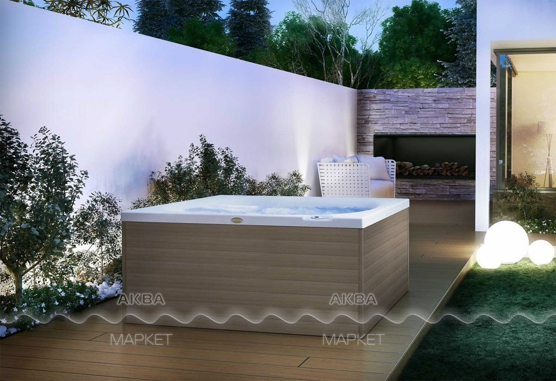 Мини СПА бассейн Jacuzzi Italian Design City Spa 160x150x75 см чаша White  без обшивки (нагреватель 2 кВт) - Купить онлайн по выгодной цене - Код  товара 79614